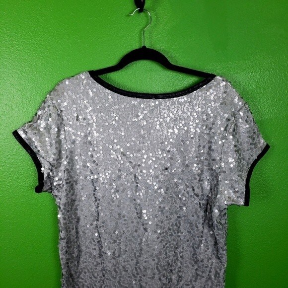Victoria Secerts Women's Rare Grey/Gray Sequin Short Mini Dress Small S/P - Picture 8 of 12